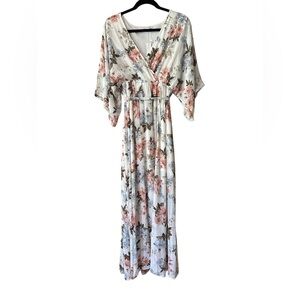 Baltic Born Floral Maxi Dress - White and Pink